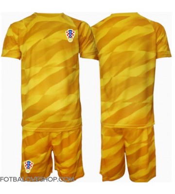 Chorvatsko Brankářské Dětské Domácí Dres ME 2024 Krátký Rukáv (+ trenýrky)